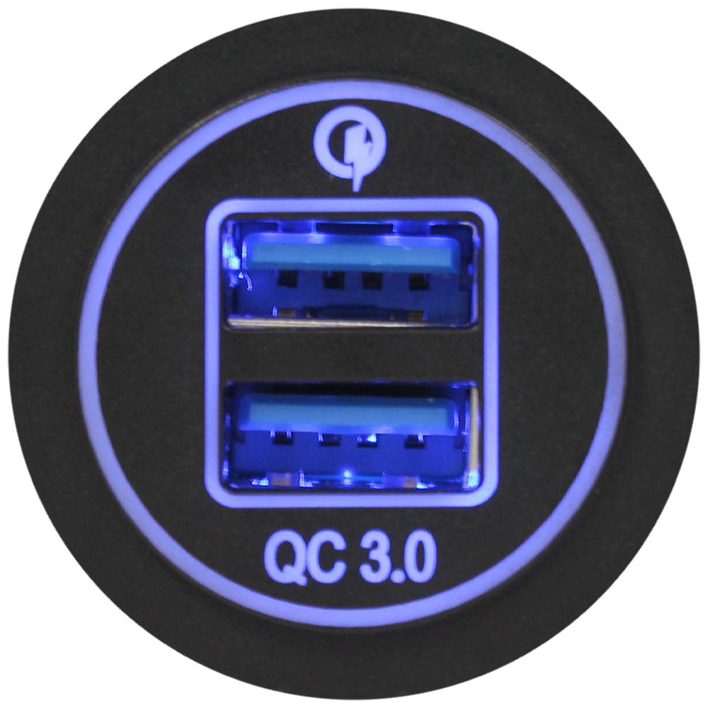 dual usb charger Blue LED