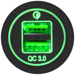 dual usb charger Green LED