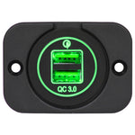 Dual QC USB Charger - Round