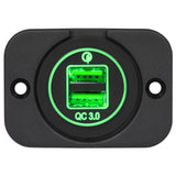 Dual QC USB Charger - Round