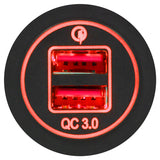 Dual QC USB Charger - Round