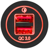 dual usb charger Red LED