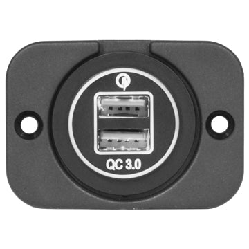 dual qc usb charger White LED