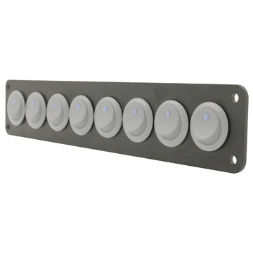 8 gang round switch panel