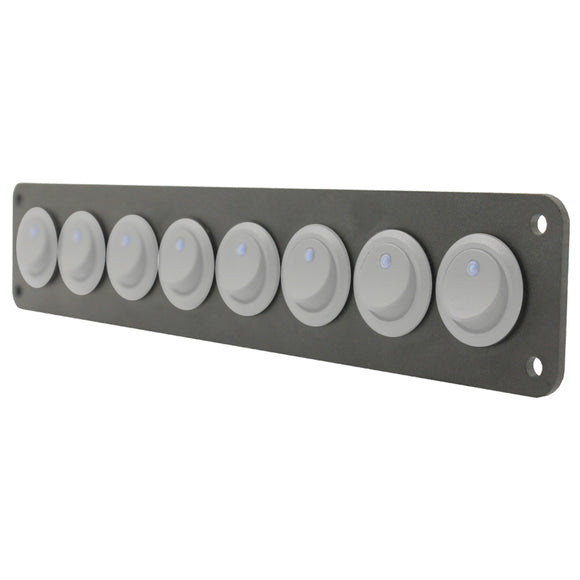 8 gang round switch panel