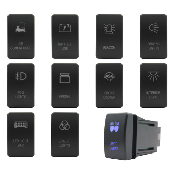 Push Switch suit Ford Ranger (Gen 1) - Blue LED - 27 Styles