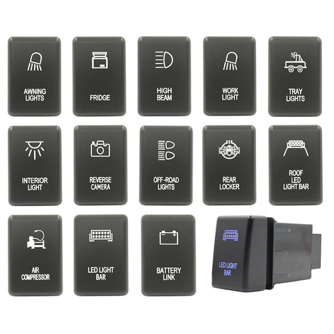 Push Switch suit Holden (Gen 1) - Blue LED - 50 Styles