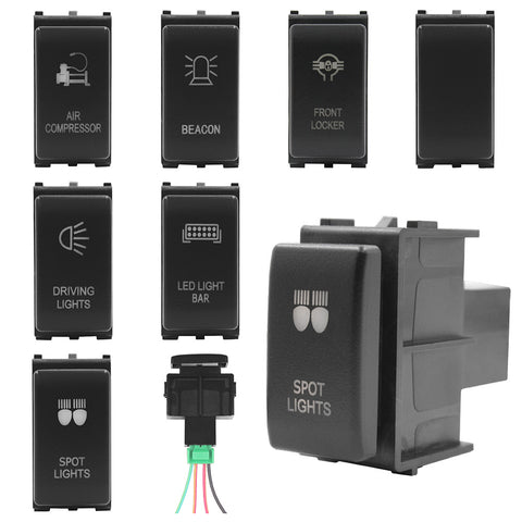 Push Switch suit Nissan Large - White LED - 32 Styles