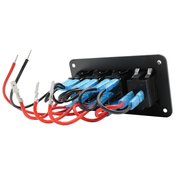3 Rocker Switch + 4.2A Dual USB - 4 Gang Panel