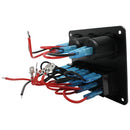 4 Rocker Switch + Dual USB + Cigarette
Socket + Volt Display Panel