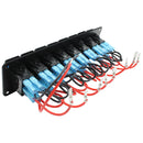 8 Gang Rocker Switch Panel - Blue-6