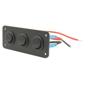 3 Gang Mini Round Toggle Switch Panel - 0