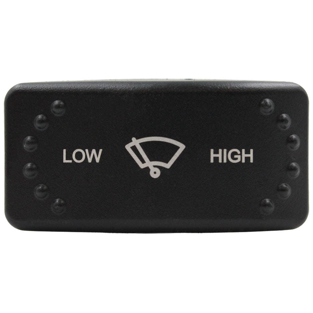 Laser Etched Horizontal Rocker Switch - Red LED - 90 Styles