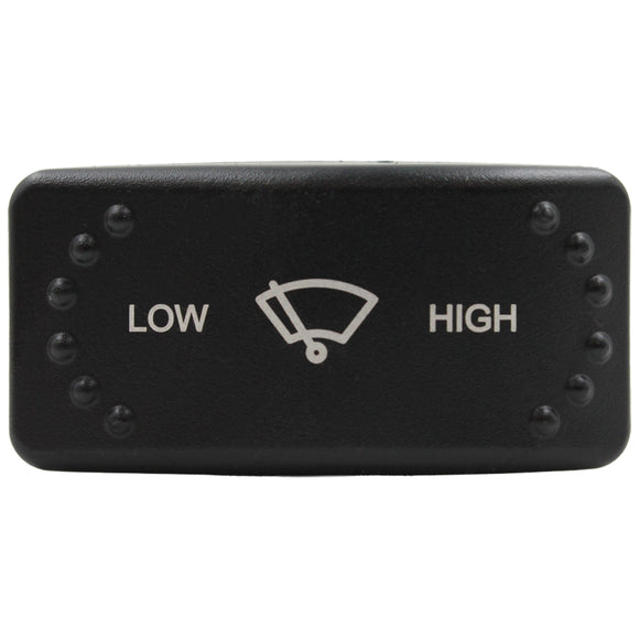 Laser Etched Horizontal Rocker Switch - Blue LED - 90 Styles