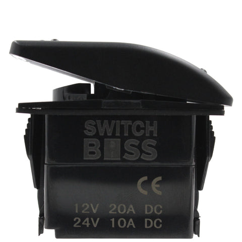 Laser Etched Horizontal Rocker Switch by Switch Boss - White LED