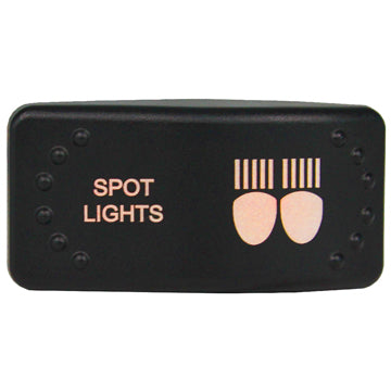 Laser Etched Horizontal Rocker Switch - Red LED - 90 Styles - 0