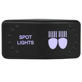 Laser Etched Horizontal Rocker Switch - Blue LED - 90 Styles - 0