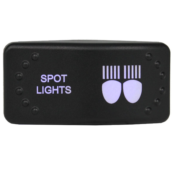 Laser Etched Horizontal Rocker Switch - Blue LED - 90 Styles