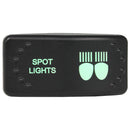 Laser Etched Horizontal Rocker Switch - Green LED - 90 Styles-2