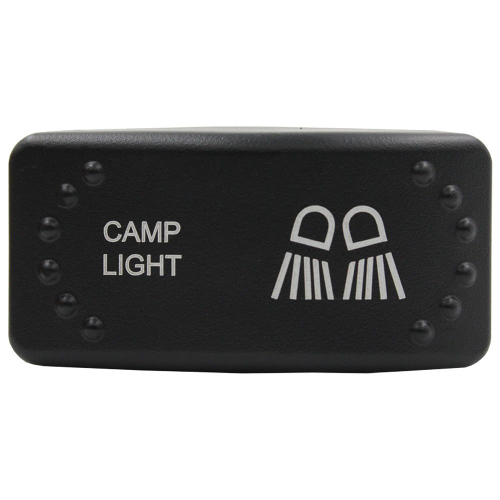 Laser Etched Horizontal Rocker Switch - Red LED - 90 Styles