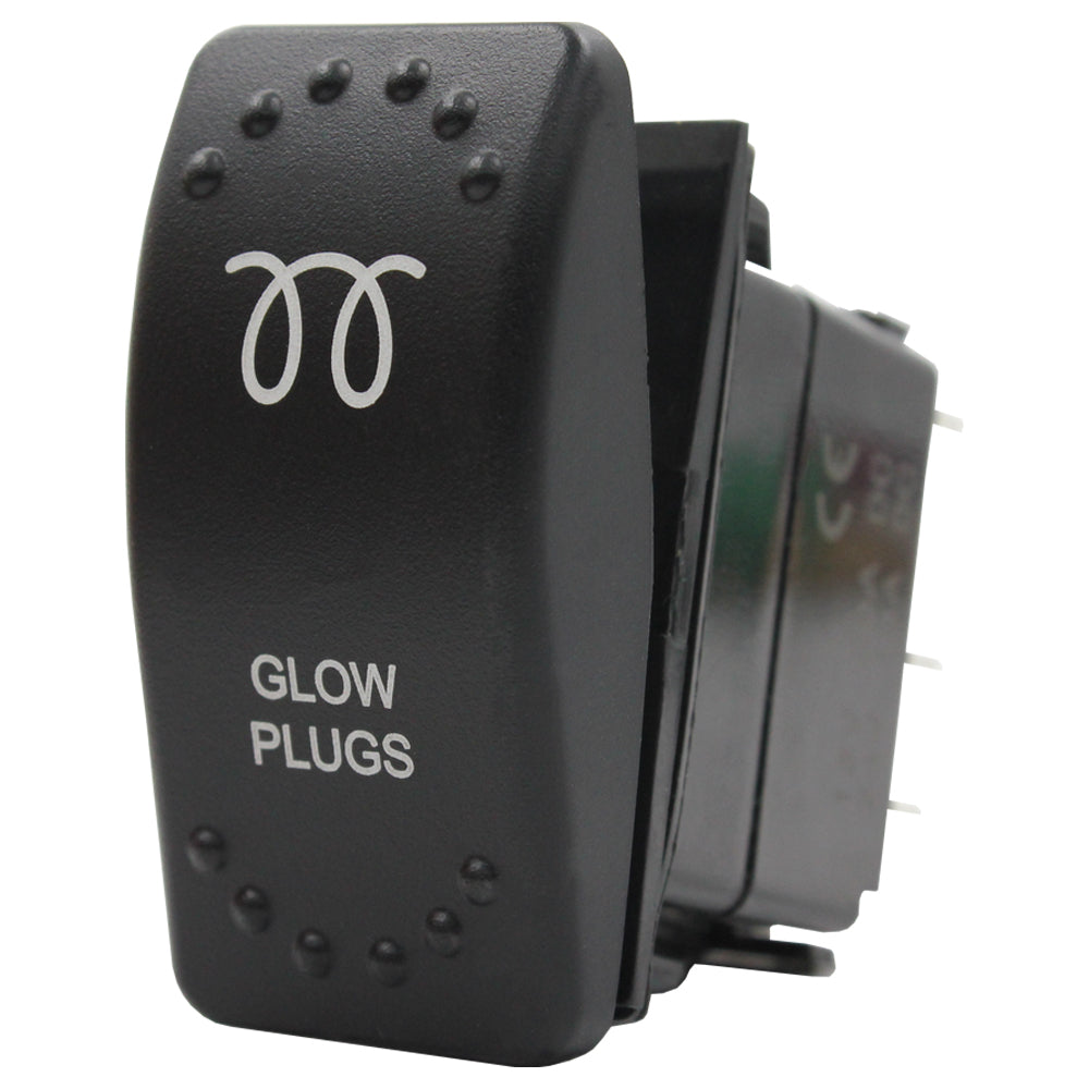 Laser Etched Rocker Switch - Amber LED - 88 Styles