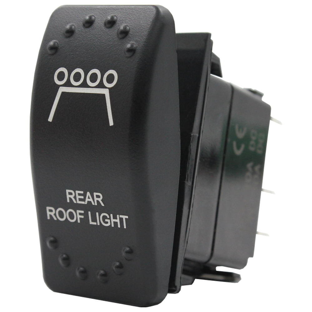 Laser Etched Rocker Switch - Amber LED - 88 Styles