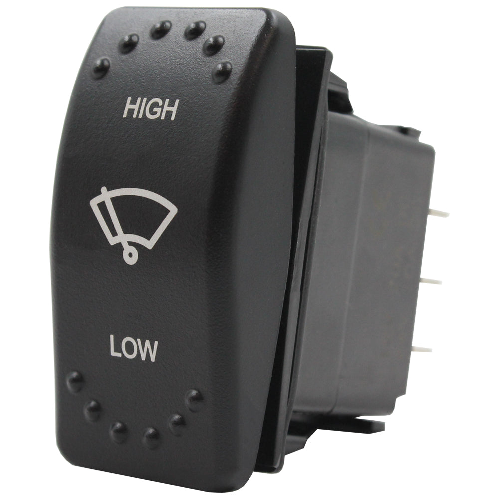 Laser Etched Rocker Switch - Amber LED - 88 Styles