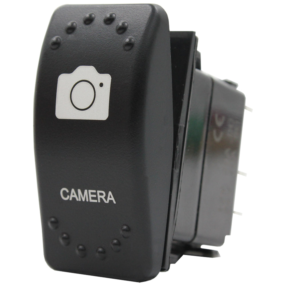 Laser Etched Rocker Switch - Amber LED - 88 Styles
