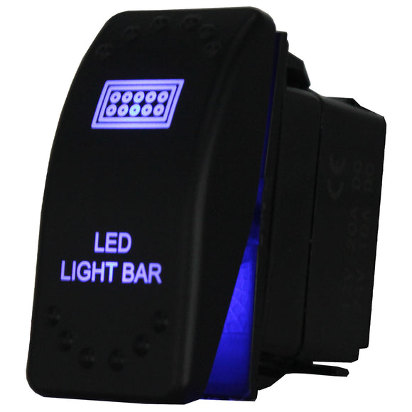 Laser Etched Rocker Switch - Blue LED - 88 Styles