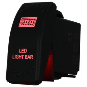 Laser Etched Rocker Switch - Red LED - 88 Styles - 0