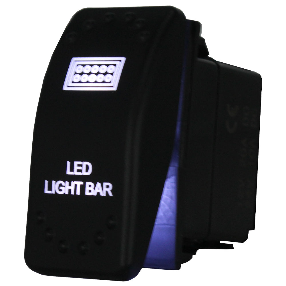 Laser Etched Rocker Switch - White LED - 88 Styles - 0