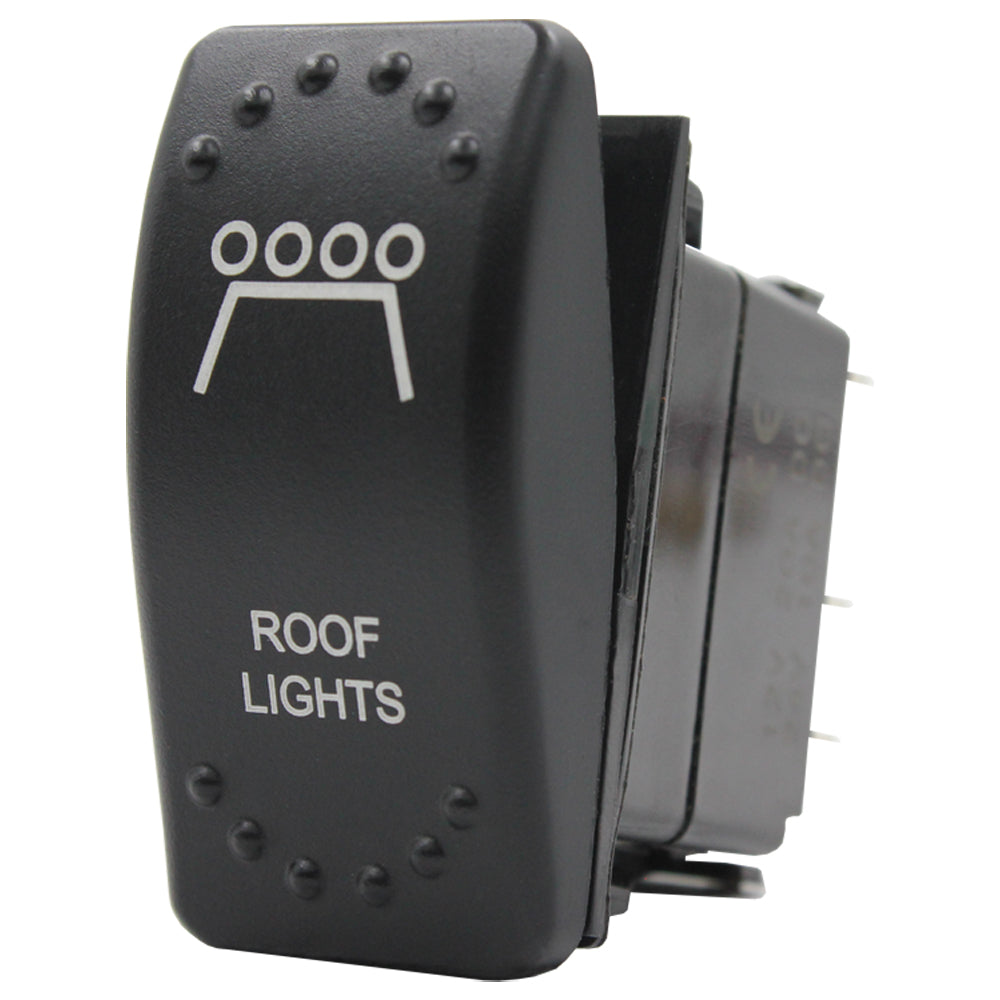 Laser Etched Rocker Switch - Amber LED - 88 Styles