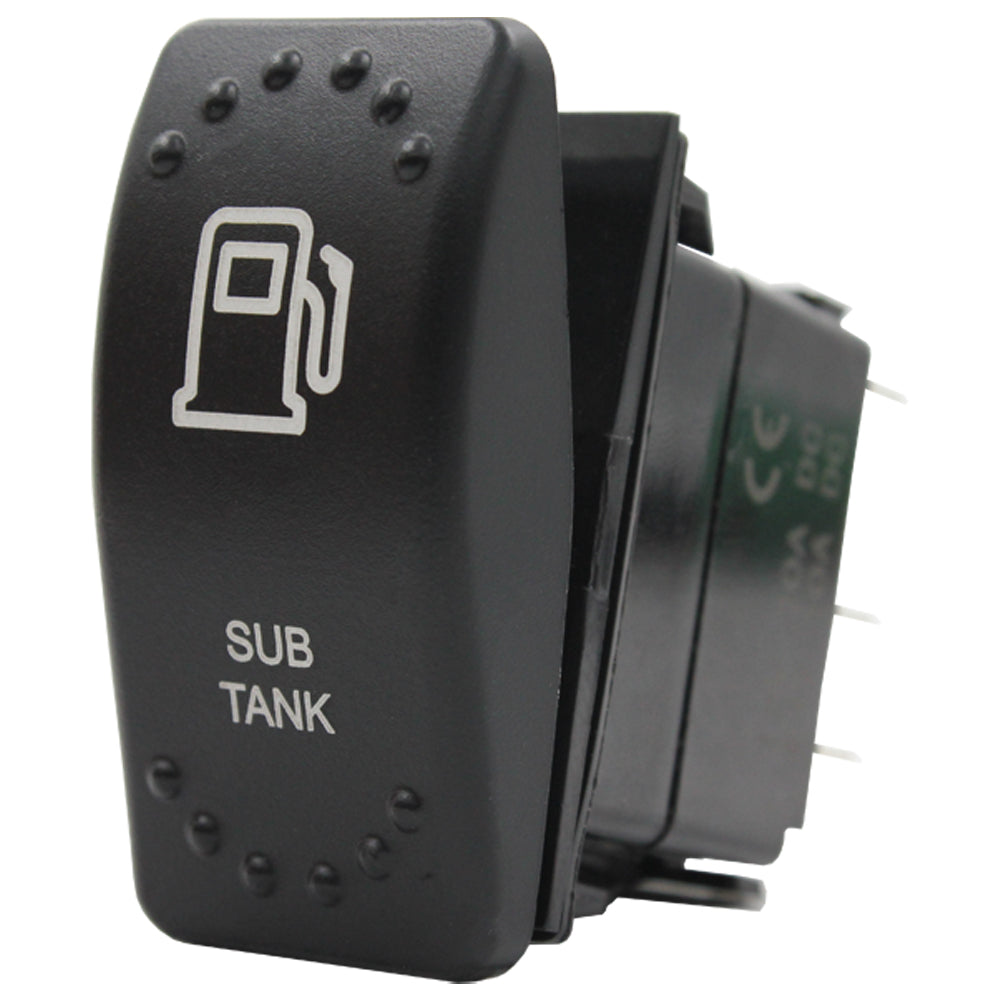 Laser Etched Rocker Switch - Amber LED - 88 Styles