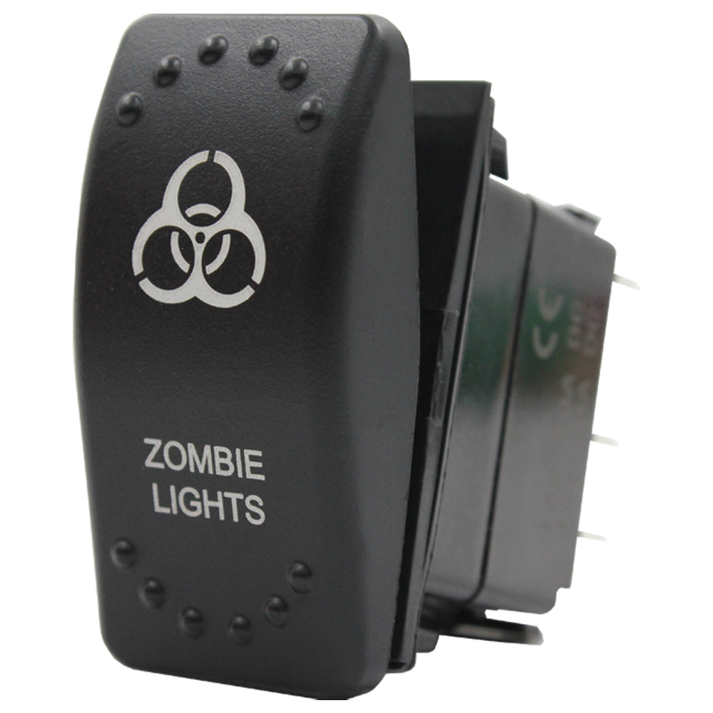 Laser Etched Rocker Switch - Amber LED - 88 Styles