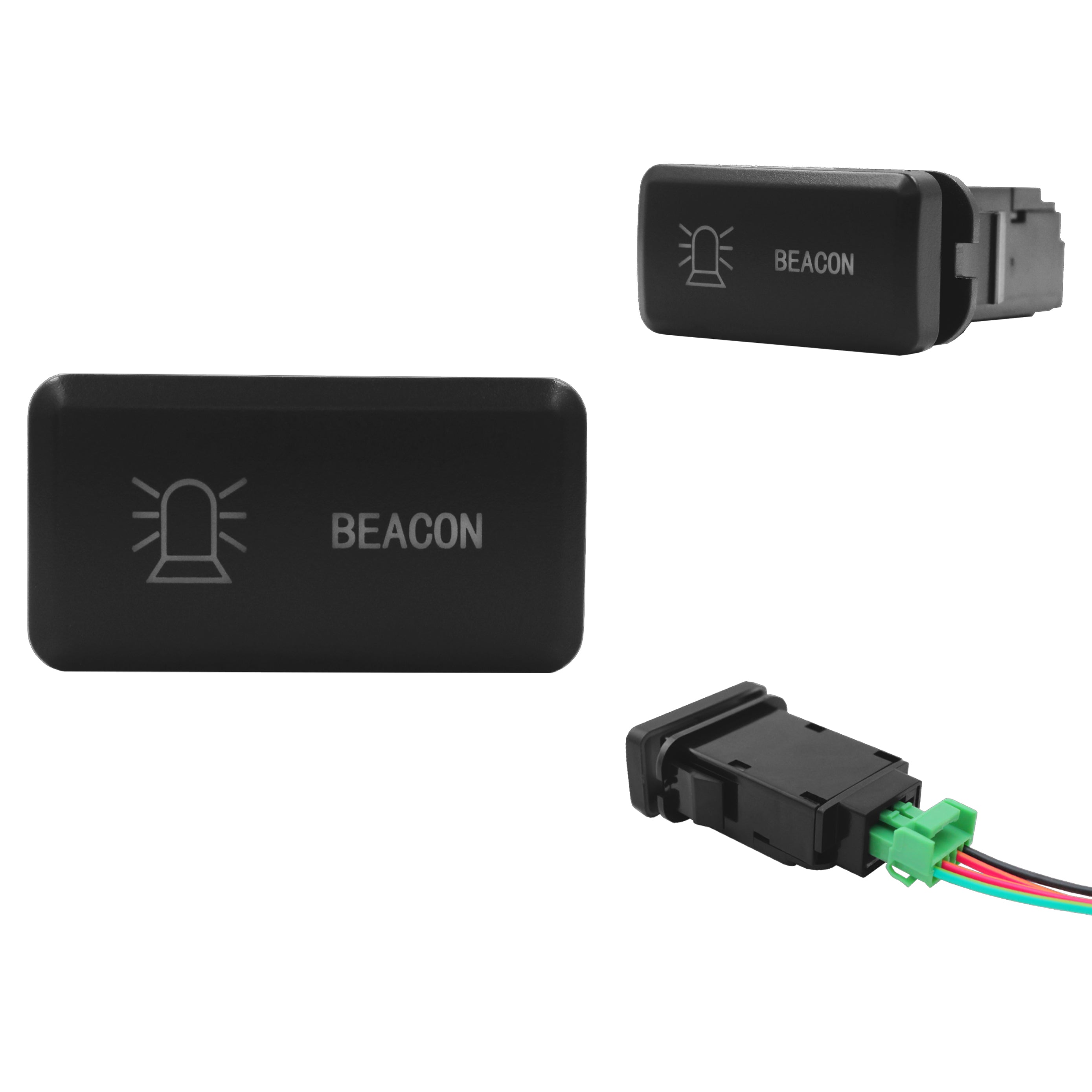 Red LED Push Switch suit Toyota Large Horizontal by Switch Boss