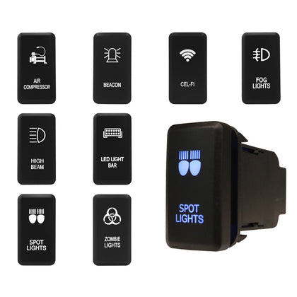 Push Switch suit Toyota Large - Blue LED - 50 Styles