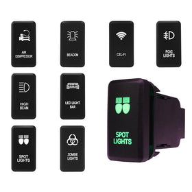Push Switch suit Toyota Large - Green LED - 50 Styles
