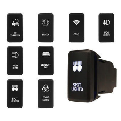 Push Switch suit Toyota Large - White LED - 50 Styles