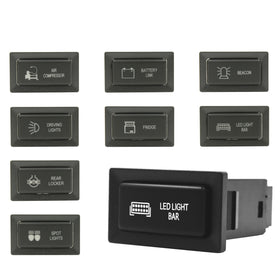 Push Switch suit Toyota Old Horizontal - White LED - 33 Styles