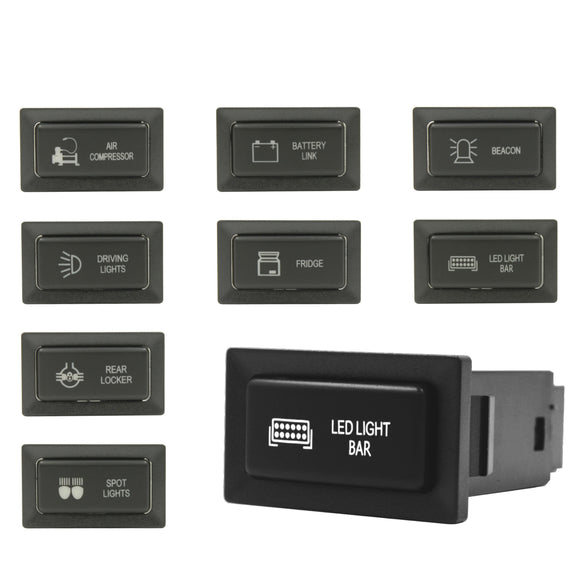 Push Switch suit Toyota Old Horizontal - White LED - 33 Styles