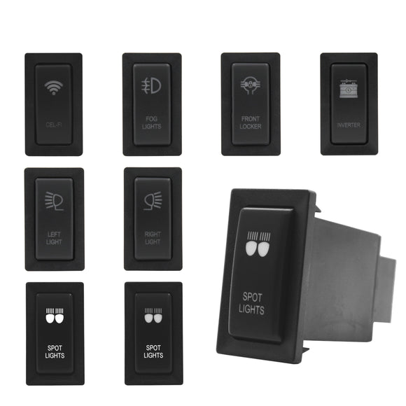 Push Switch suit Toyota Old Vertical - White LED - 33 Styles