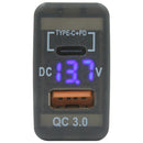 Type-C + Volt Meter + QC USB - suit Toyota Large-1
