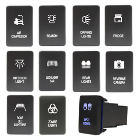 Push Switch suit Mitsubishi Small - Blue-Blue LED - 50 Styles