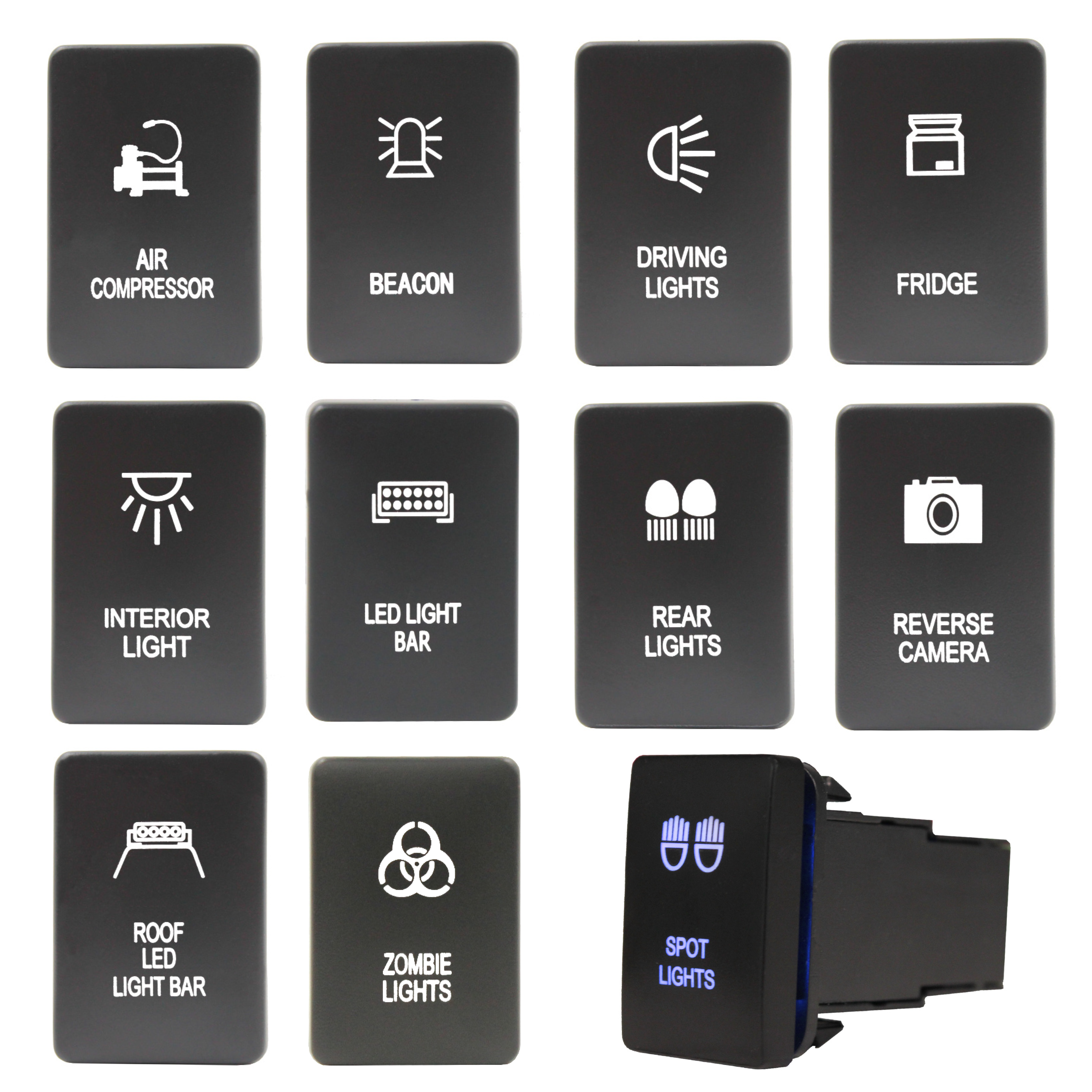 Push Switch suit Suzuki Jimny - Blue LED - 50 Styles