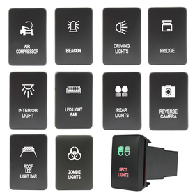 Push Switch suit Mitsubishi Small - Red-Green LED - 50 Styles