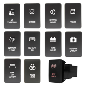 Push Switch suit Mitsubishi Small - Red LED - 50 Styles