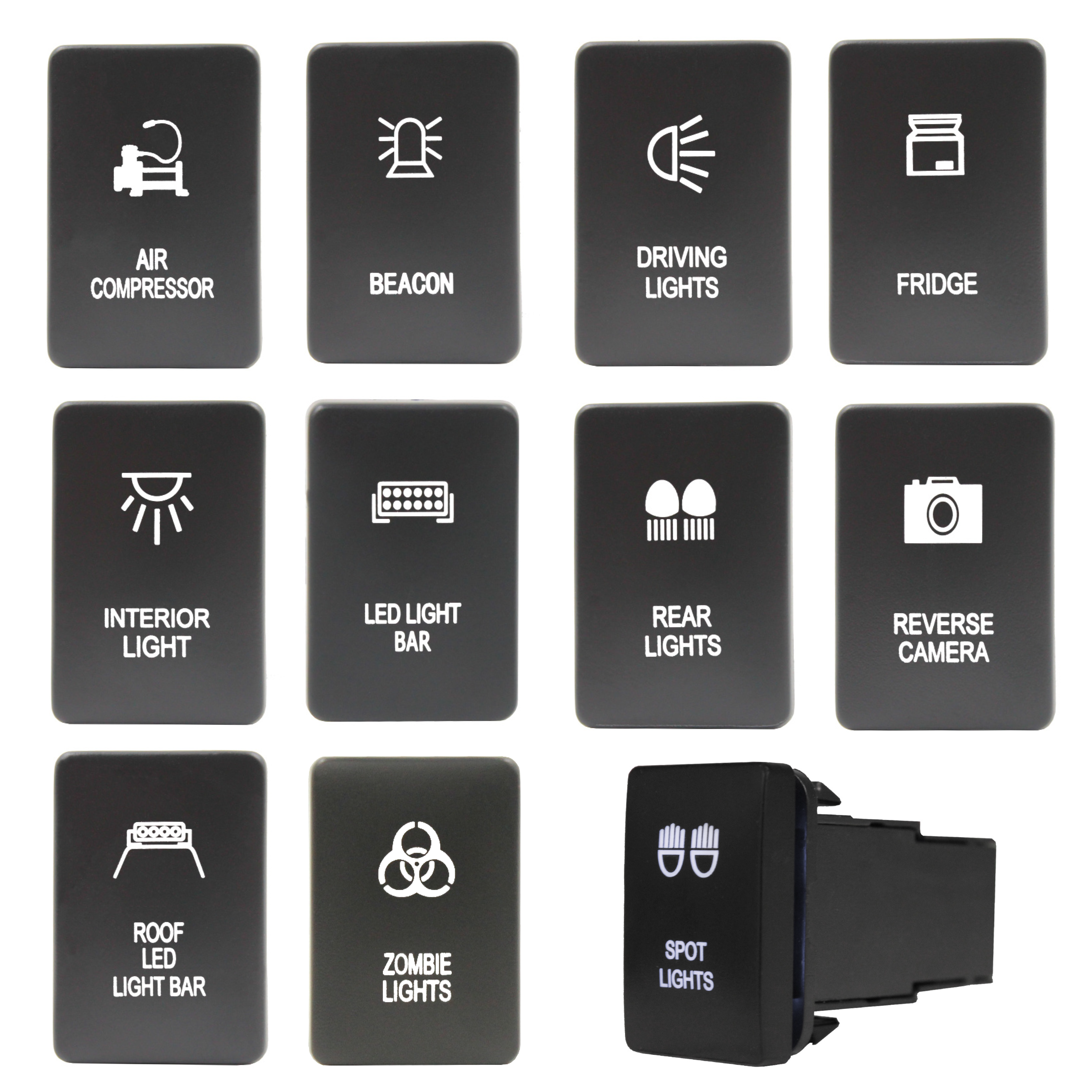 Push Switch suit Suzuki Jimny - White LED - 50 Styles