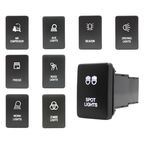 Push Switch suit Toyota Small - White LED - 50 Styles