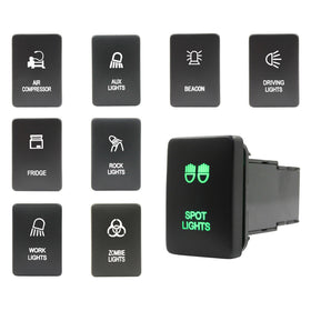 Push Switch suit Toyota Small - Green LED - 50 Styles