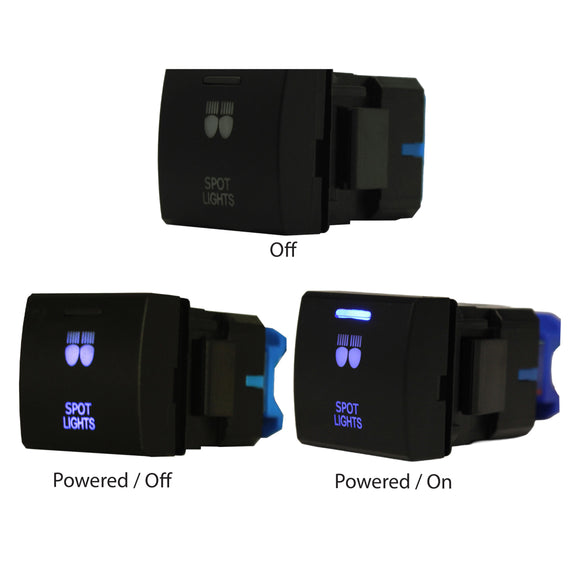 Push Switch suit Toyota Square - Deep Blue LED - 46 Styles